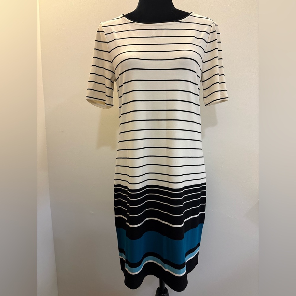 White House Black Market/WHBM Striped Jersey Dress